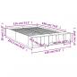 Preview: Bettgestell Grau Sonoma 135x190 cm Holzwerkstoff