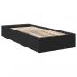 Preview: Bettgestell Schwarz 75x190 cm Holzwerkstoff