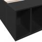 Preview: Bettgestell Schwarz 75x190 cm Holzwerkstoff