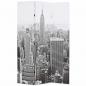 Preview: Raumteiler klappbar 120 x 170 cm New York bei Tag Schwarz-Weiß