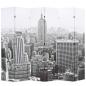 Preview: ARDEBO.de - Raumteiler klappbar 228 x 170 cm New York bei Tag Schwarz-Weiß