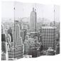 Preview: Raumteiler klappbar 228 x 170 cm New York bei Tag Schwarz-Weiß