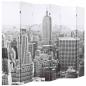 Preview: Raumteiler klappbar 228 x 170 cm New York bei Tag Schwarz-Weiß