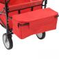 Preview: Klappbarer Handwagen mit Sonnendach Stahl Rot
