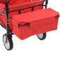 Preview: Klappbarer Handwagen mit Sonnendach Stahl Rot