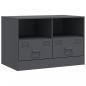 Preview: TV-Schrank Anthrazit 67x39x44 cm Stahl
