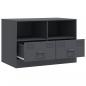 Preview: TV-Schrank Anthrazit 67x39x44 cm Stahl