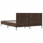 Preview: Bettgestell Braun Eichen-Optik 160x200 cm Holzwerkstoff Metall