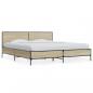 Preview: ARDEBO.de - Bettgestell Sonoma-Eiche 180x200 cm Holzwerkstoff und Metall