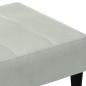 Preview: Fußhocker Hellgrau 77x55x31 cm Samt