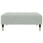 Preview: Fußhocker Hellgrau 77x55x31 cm Samt