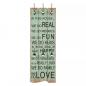 Preview: Wandgarderobe mit 6 Haken 120x40 cm HAPPY LOVE 