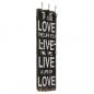 Preview: ARDEBO.de - Wandgarderobe mit 6 Haken 120 x 40 cm "LOVE LIVE" 