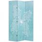 Preview: ARDEBO.de - Raumteiler klappbar 120 x 170 cm Schmetterling Blau