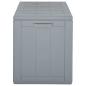 Preview: Garten-Aufbewahrungsbox 270 L Grau PP Rattan