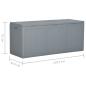 Preview: Garten-Aufbewahrungsbox 270 L Grau PP Rattan