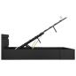 Preview: Bett mit Bettkasten Hydraulisch LED Dunkelgrau Stoff 120x200 cm 