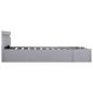 Preview: Bett mit Bettkasten Hydraulisch LED Hellgrau Stoff 120x200 cm 