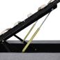 Preview: Bett mit Bettkasten Hydraulisch LED Hellgrau Stoff 120x200 cm 