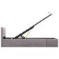 Preview: Stauraumbett Hydraulisch Taupe Stoff 90×200 cm