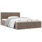 Preview: Stauraumbett Hydraulisch Taupe Stoff 120×200 cm 