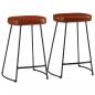 Preview: ARDEBO.de - Barhocker 2 Stk. Dunkelbraun 41x29x62 cm