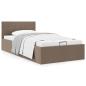 Preview: Stauraumbett Hydraulisch Taupe Stoff 100×200 cm 