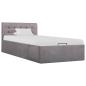 Preview: Stauraumbett Hydraulisch Taupe Stoff 100×200 cm 
