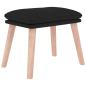 Preview: Schaukelsessel mit Hocker Schwarz Stoff