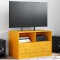 Preview: ARDEBO.de - TV-Schrank Senfgelb 67x39x44 cm Stahl