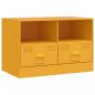 Preview: TV-Schrank Senfgelb 67x39x44 cm Stahl
