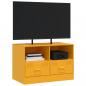 Preview: TV-Schrank Senfgelb 67x39x44 cm Stahl