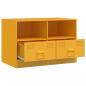 Preview: TV-Schrank Senfgelb 67x39x44 cm Stahl