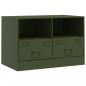 Preview: TV-Schrank Olivgrün 67x39x44 cm Stahl