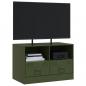 Preview: TV-Schrank Olivgrün 67x39x44 cm Stahl