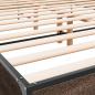 Preview: Bettgestell Braun Eichen-Optik 140x200 cm Holzwerkstoff Metall