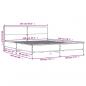 Preview: Bettgestell Braun Eichen-Optik 140x200 cm Holzwerkstoff Metall