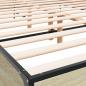 Preview: Bettgestell Sonoma-Eiche 150x200 cm Holzwerkstoff und Metall