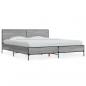 Preview: ARDEBO.de - Bettgestell Grau Sonoma 200x200 cm Holzwerkstoff und Metall