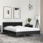 Preview: Bettgestell Schwarz 120x190 cm Holzwerkstoff und Metall