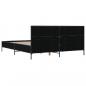 Preview: Bettgestell Schwarz 120x190 cm Holzwerkstoff und Metall