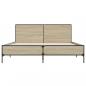 Preview: Bettgestell Sonoma-Eiche 160x200 cm Holzwerkstoff und Metall