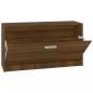 Preview: Schuhbank Braun Eichen-Optik 80x24x45 cm Holzwerkstoff