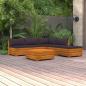 Preview: ARDEBO.de - 6-tlg. Garten-Lounge-Set mit Kissen Massivholz Akazie