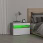Preview: Nachttisch mit LED-Leuchten Grau Sonoma 60x35x40 cm