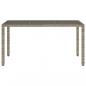 Preview: Gartentisch mit Glasplatte Grau 150x90x75 cm Poly Rattan