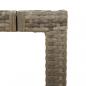 Preview: Gartentisch mit Glasplatte Grau 150x90x75 cm Poly Rattan