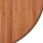 Preview: Teppich Rund Braun 100 cm Bambus