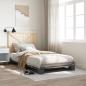 Preview: Massivholzbett mit Kopfteil Grau 100x200 cm Kiefer