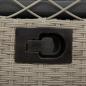 Preview: Gartensessel 2 Stk. Verstellbar Hellgrau Poly Rattan